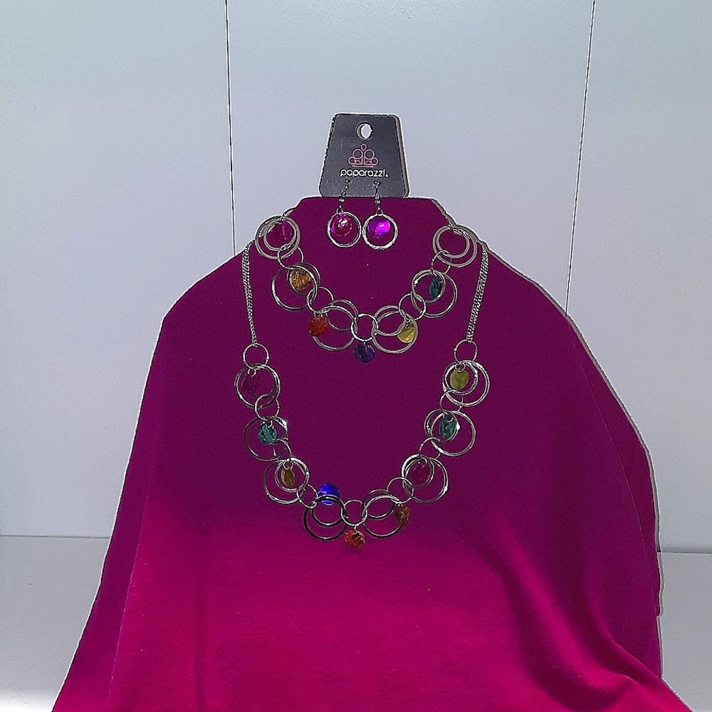 Paparazzi Earing,Necklace, and Bracelet set